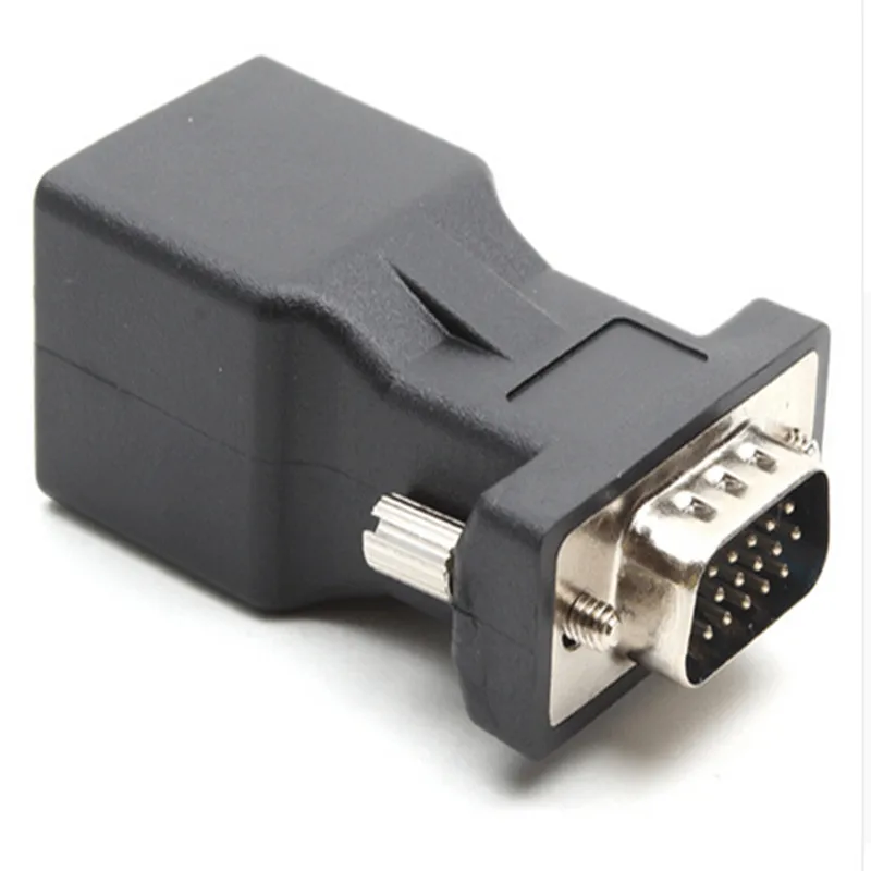Адаптер VGA для сетевого кабеля Ethernet RJ45 адаптер со штекером/гнездовым разъемом RGB