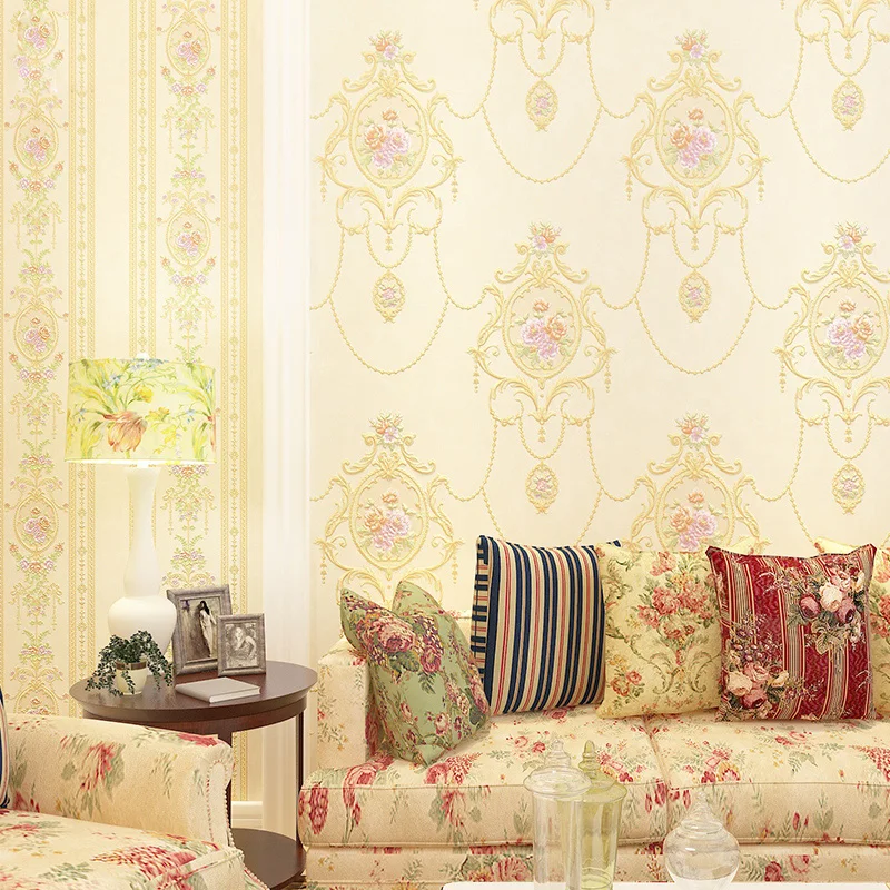 European Big Floral 3D Wallpaper for Walls Mural Non-woven Flower Wall Paper Roll Living Room Bedroom Wallcovering papel pin European Big Floral 3D Wallpaper for Walls Mural Non-woven Flower Wall Paper Roll Living Room Bedroom Wallcovering papel pin
