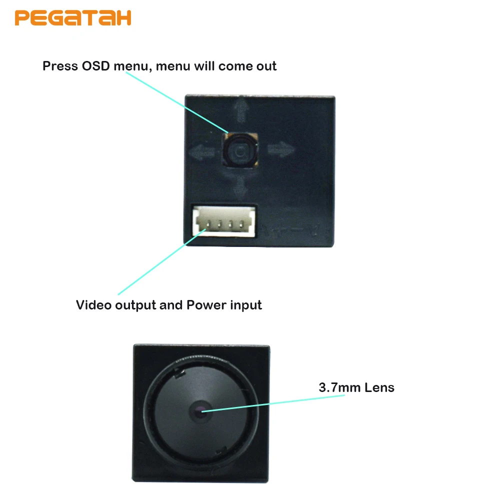 1080P супер мини AHD Камера для камеры системы видеонаблюдения, мини-камера охранного Камера с 5-осевой кронштейн и экранное меню