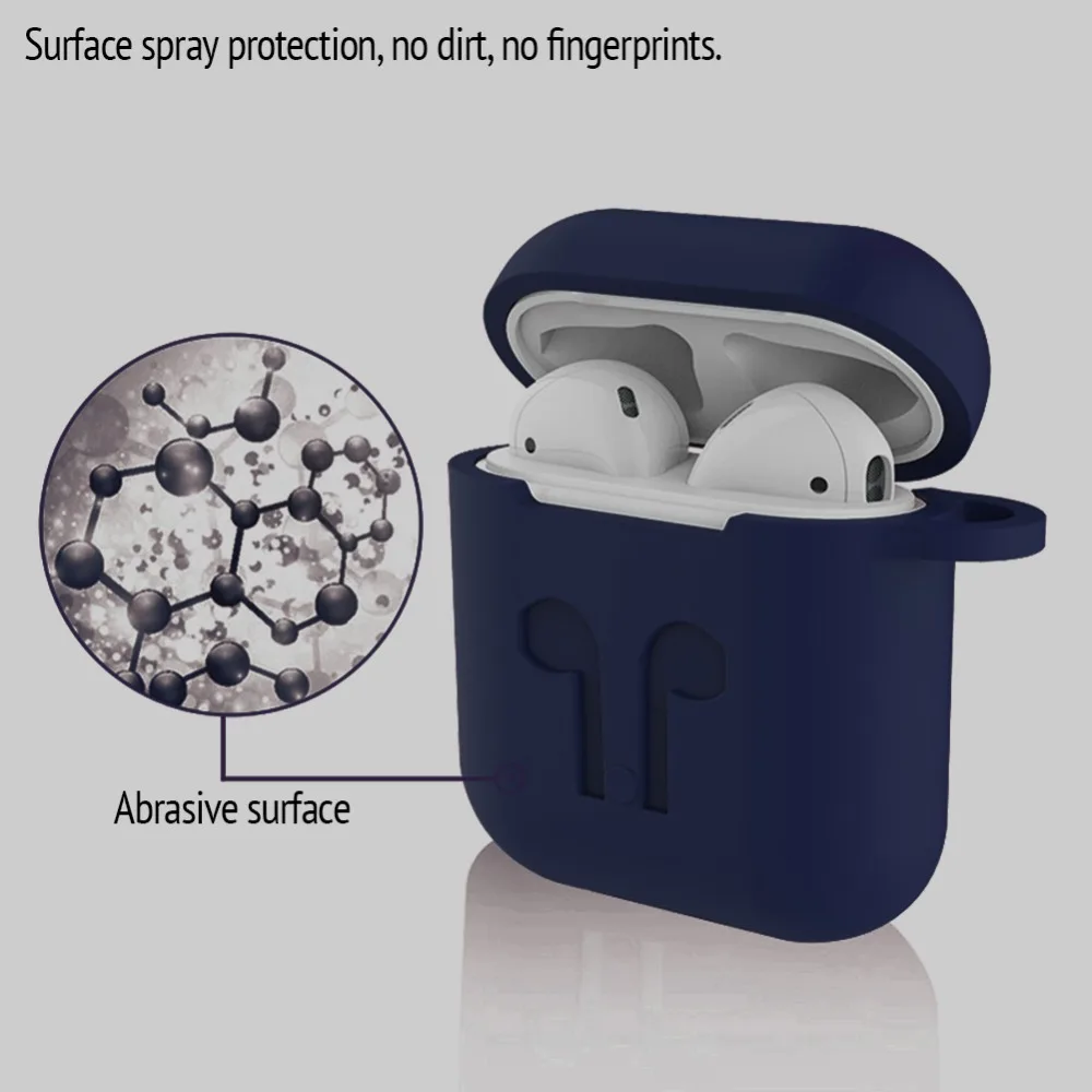 Чехол для AirPods телефона силиконовый защитный чехол/ремешок с защитой от