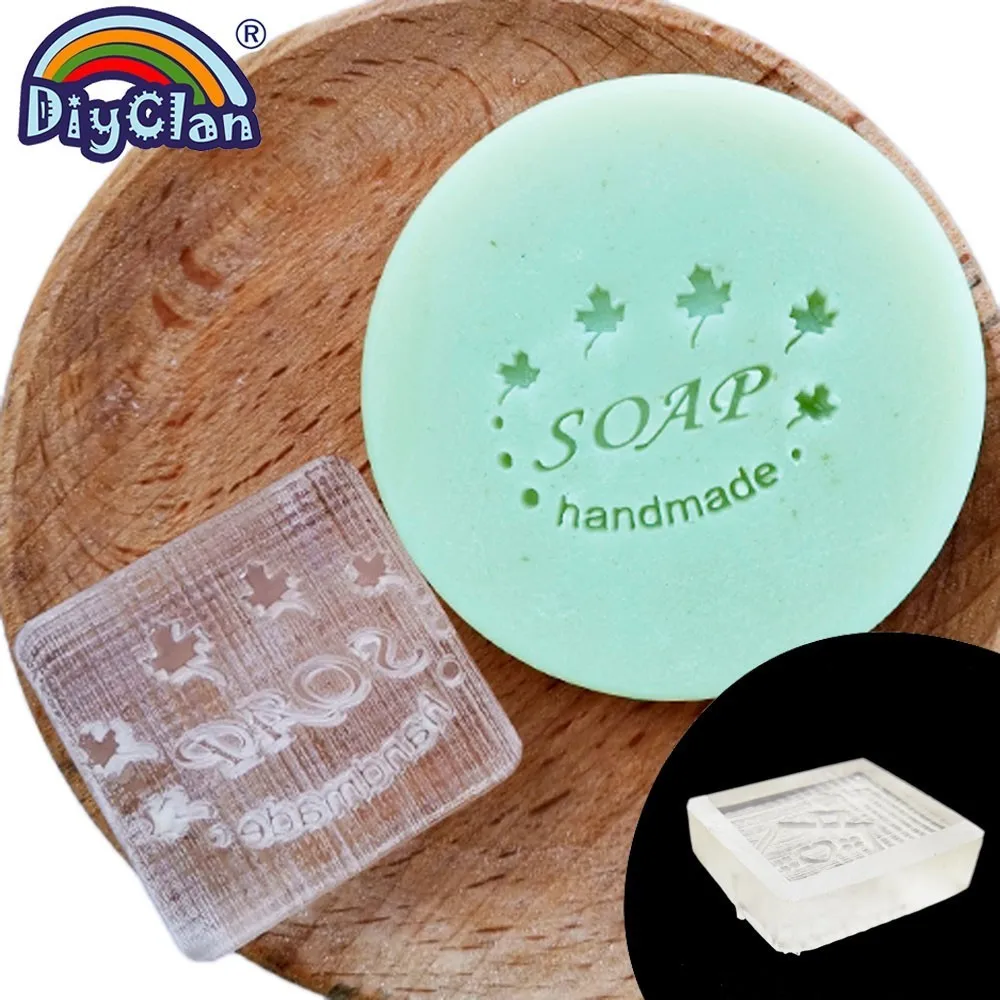 Кленовый лист ручной работы мыло штамп прозрачный Diy натуральный органический стеклянный прижимка для мыла с ручкой акриловая смола Chapter плесень 3Z0233SH