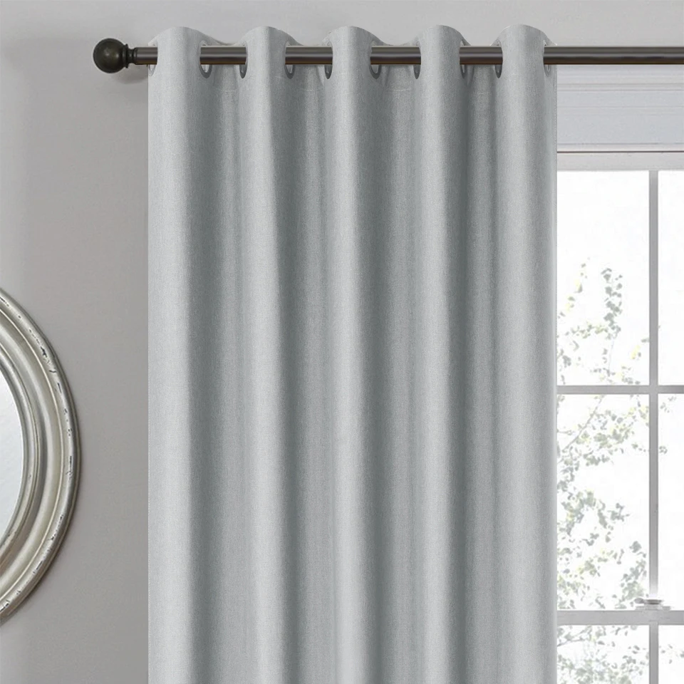 SIFAN 75%-85% Shading Faux Linen Blackout Curtain for Living Room Bedroom Modern Style Solid Color Window Curtain 3