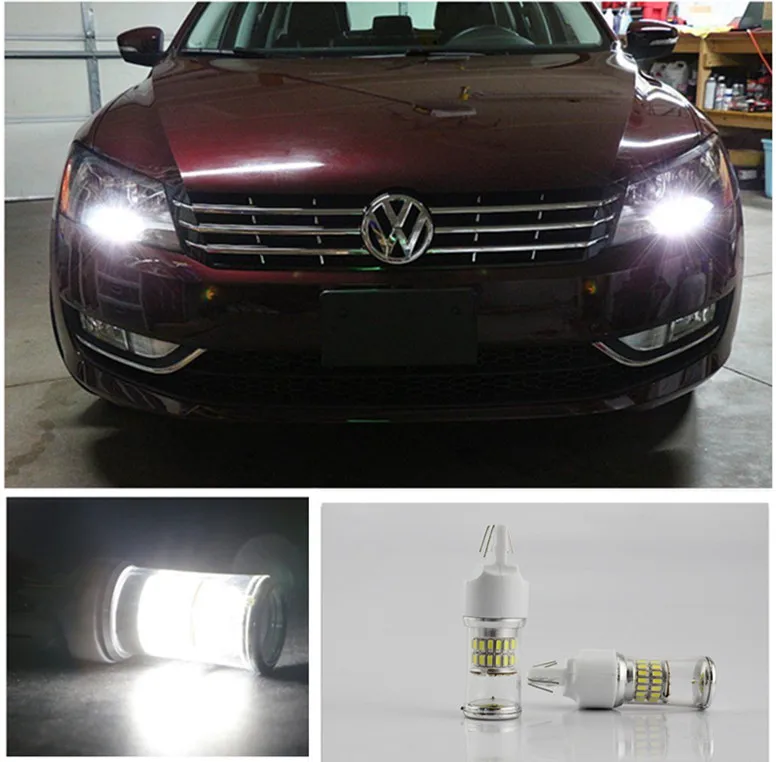 Скрытый белый 48 SMD светодиодный лампы для автомобилей Volkswagen B7 Passat Beetle дневные