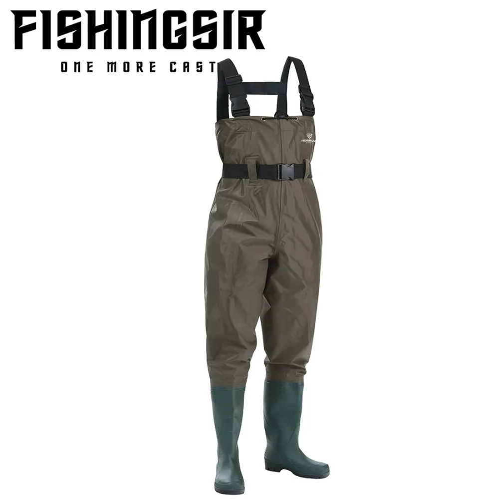 Рыболовные сапоги FISHINGSIR с ремнем водонепроницаемые нейлоновые ПВХ ботинки для