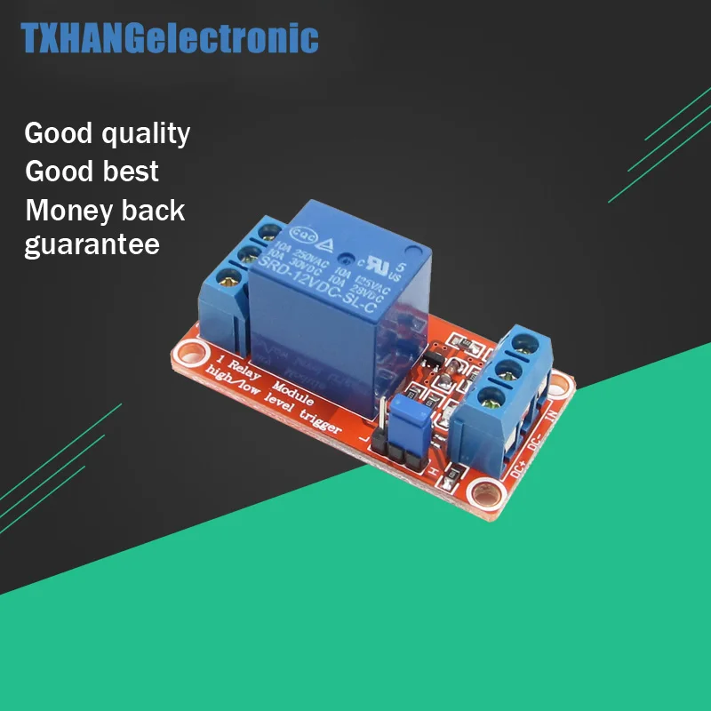 

2PCS 12V 1 CH Module With Optocoupler Isolation High and Low Level Trigger Relay