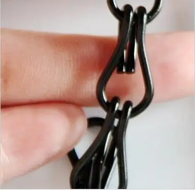 black aluminum chain curtains