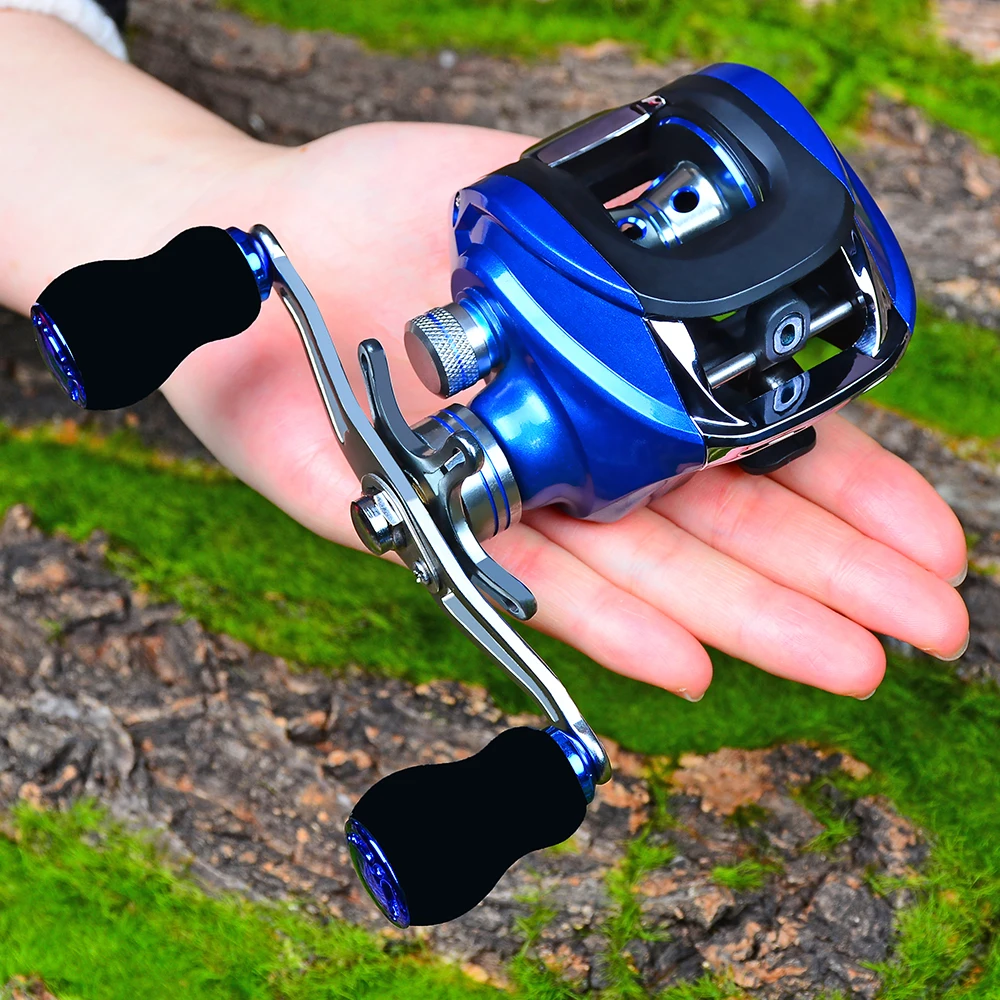 

PRO BEROS 6.3:1 1PC Baitcast Fishing Reel 4 ColorS Lure Reel 17+1 Ball Bearings 200g Right and Left Hand Water Drop Wheel
