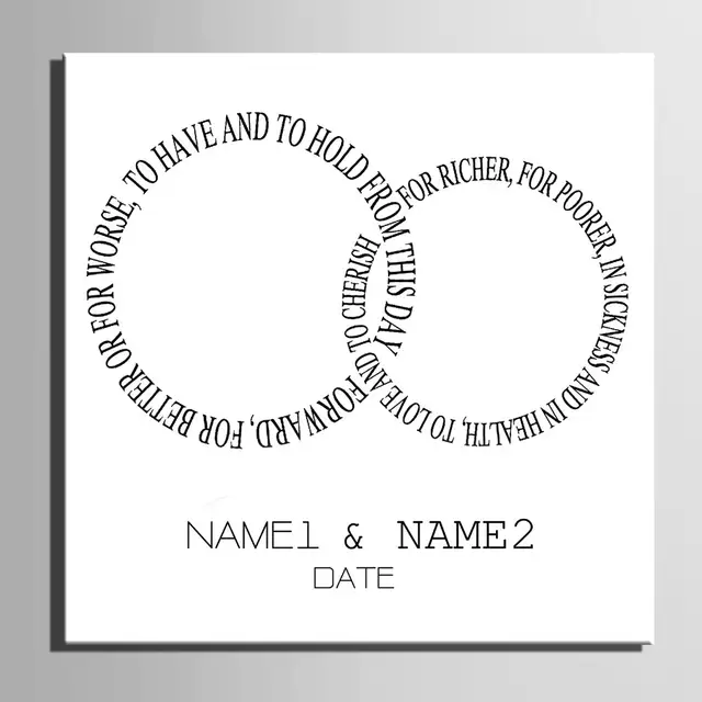 Online Shop Guest Signature DIY Party Gift Wedding Canvas Signing