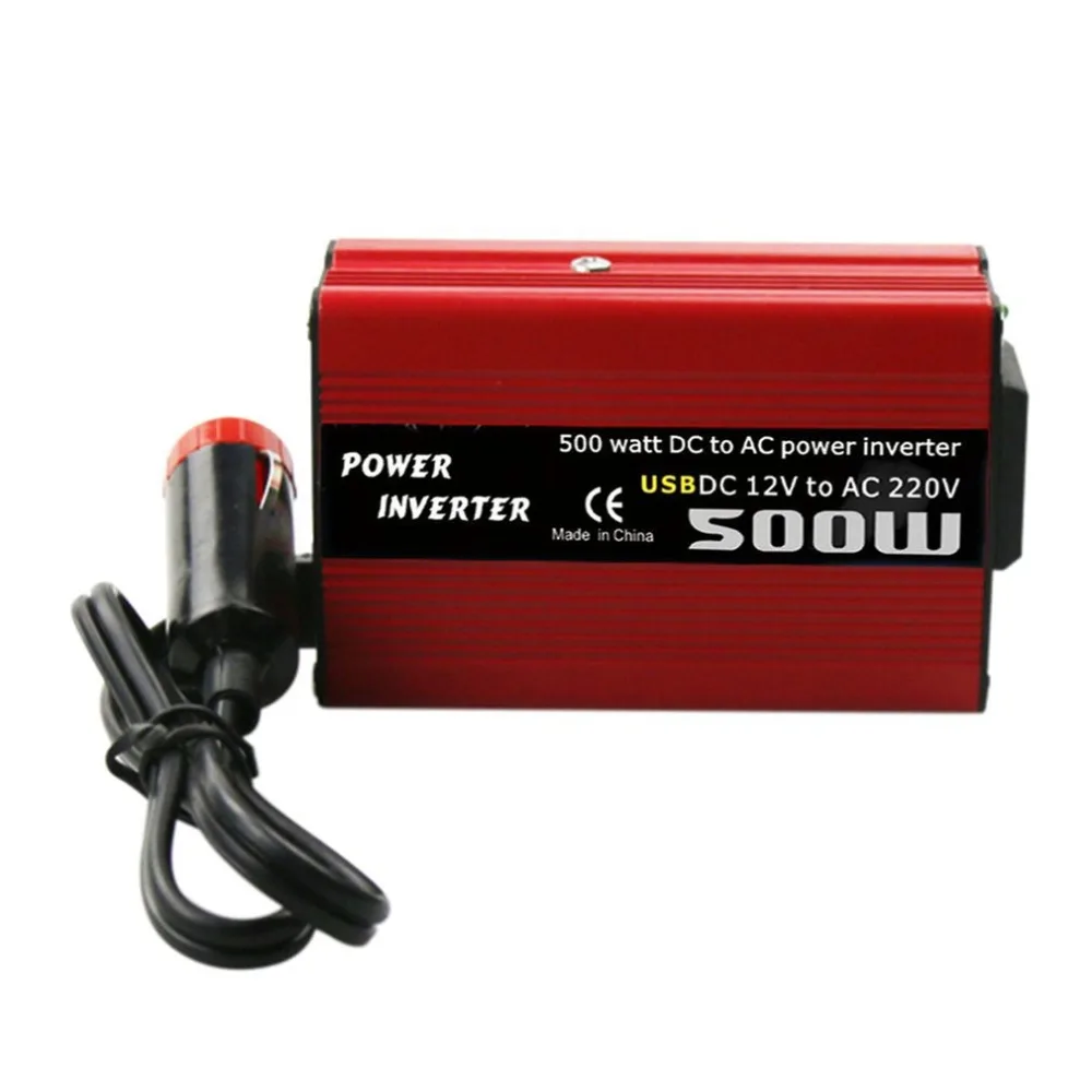 

500W DC to AC Power Converter DC 12V to 110V 220V AC Car Inverter Automatic Transformer With Dual USB Car Adapter