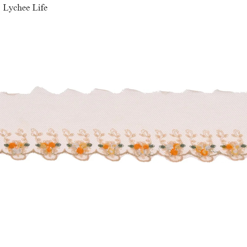 Lychee Life Fashion 1Yard Embroidered Mesh Trim Lace For Garment Crafts DIY Handmade Sewing Clothes Decoration Women | Дом и сад