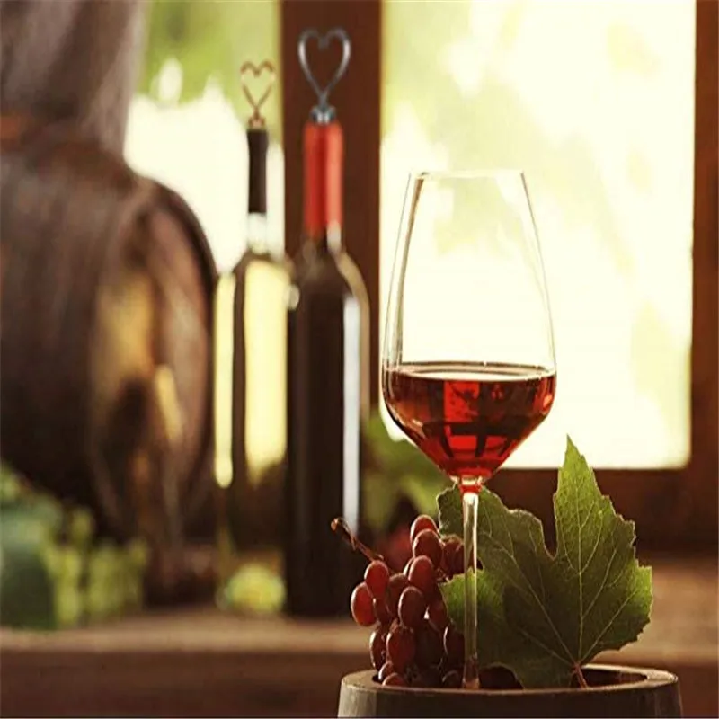 Декоративная в форме сердца пробка для бутылки вина из цинкового сплава дружественная многоразовая вилка сохраняет вино свежим для милых сувениров свадебный подарок