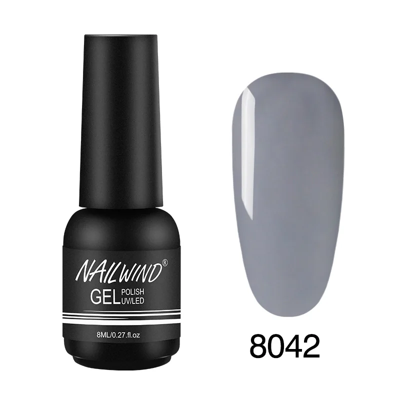 Гель nailwind лак для ногтей чистый цвет полуперманентный Базовый Топ нужен УФ светодиодный светильник для маникюрный лак Гибридный гель для ногтей ROSALIND - Цвет: 8042
