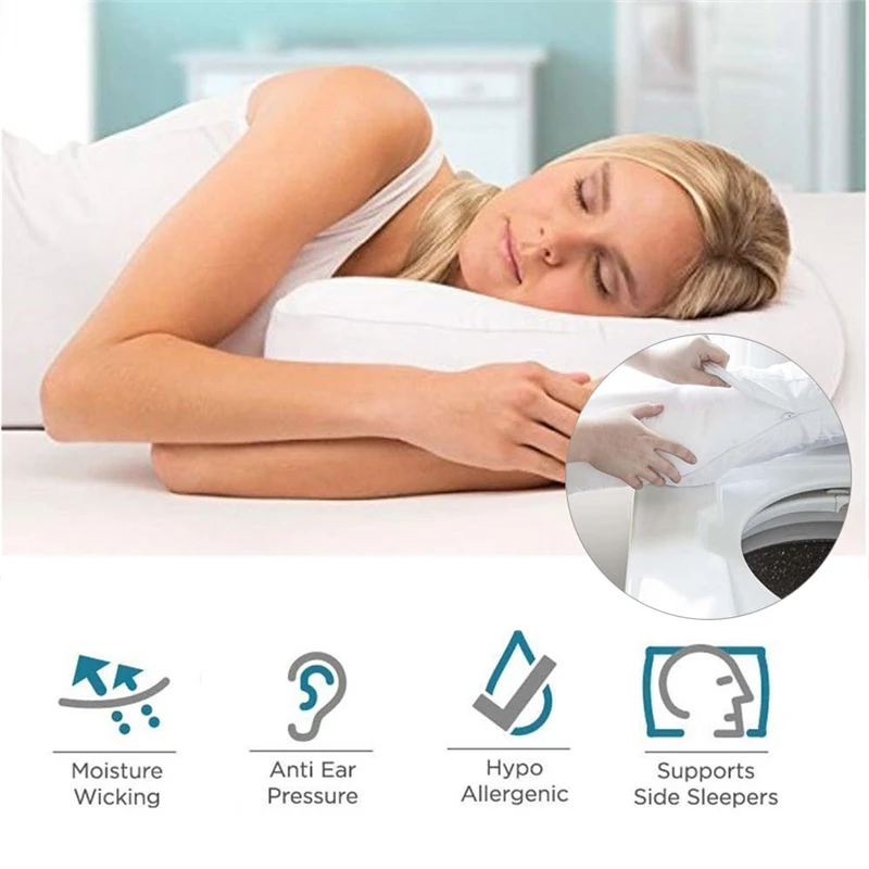 High Side Sleeper Pillow Neck Care Massage Sleep Buddy U-Shaped Waist Support Pillow Help Sleep