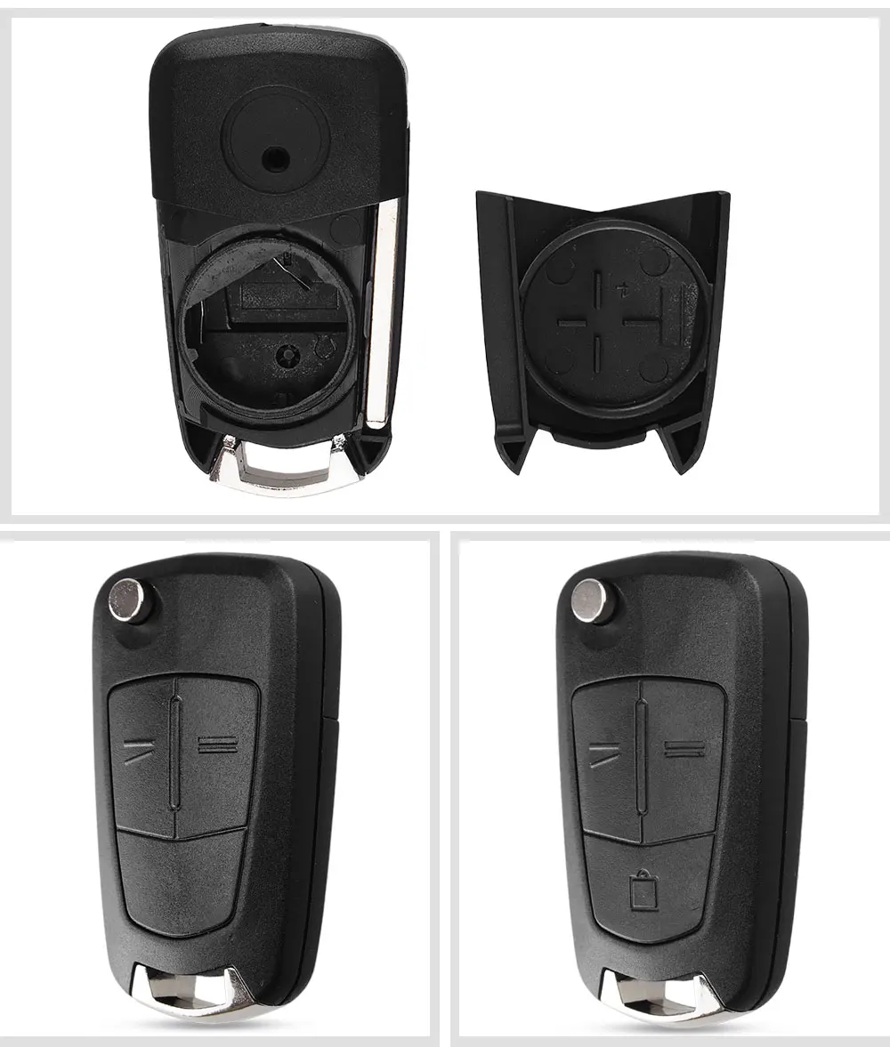 Flip Remote Folding Car Key Cover Fob Case Shell For Vauxhall Opel Astra H  Corsa D Vectra C Zafira Astra Vectra Signum - WAH LIN PARTS