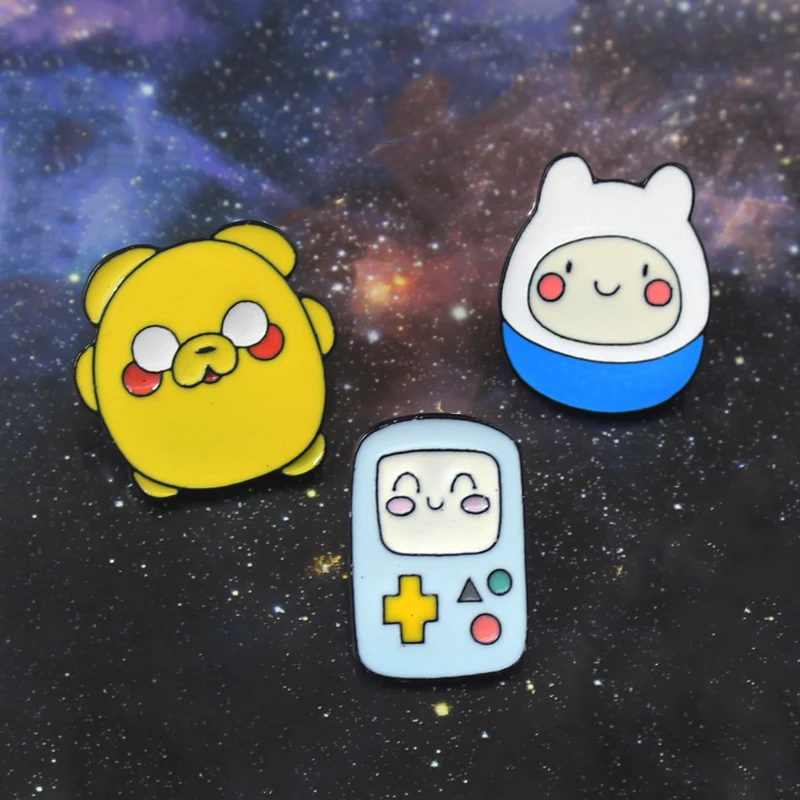 漫画のキャラクター映画ブローチアドベンチャータイム Bmo フィンとジェイクエナメルピンデニムリュックかわいい子供ファッションギフト ブローチ Aliexpress 漫画のキャラクター映画ブローチアドベンチャータイム Bmo フィンとジェイクエナメルピンデニムリュックかわいい子供ファッションギフト ブローチ Aliexpress