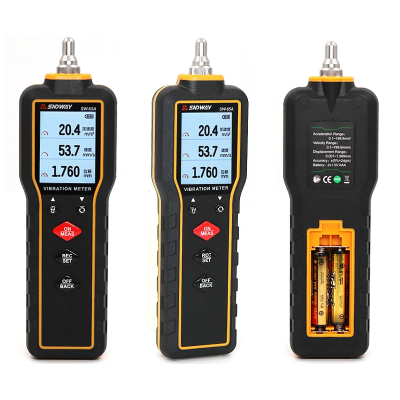 SNDWAY SW65A Digital Vibration Meter Vibration Analyzer LCD Vibrometer