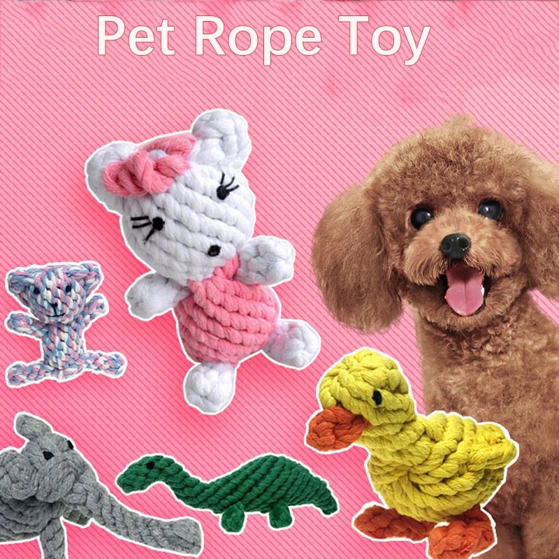 

Rope Chewing Dog Toys For Large Dog And Small Pet Cute Animal Lovely Interactive Puppy Accessories For Yorshire Terrier Labrador