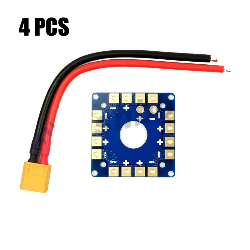 

4PCS ESC Power Distribution Board Battery Connection Board w/ XT60 Wire for RC Drone Spare Parts Quadcopter Hexacopter Multi