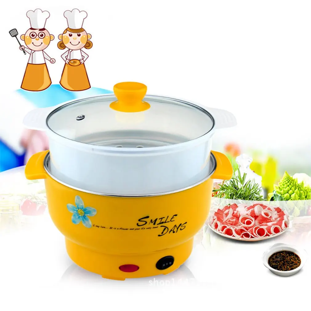 

Multifunction Stainless Steel Electric Cooker with Steamer Hot Pot Noodles Pots Rice Cooker Steamed Eggs Pan Soup Pots