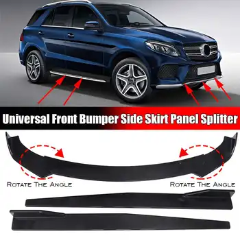 

NEW 5Pcs/Set Universal Front Bumper Side + Universal Car Skirt Panel Splitter For Civic For BMW For Audi For Benz For Mazda