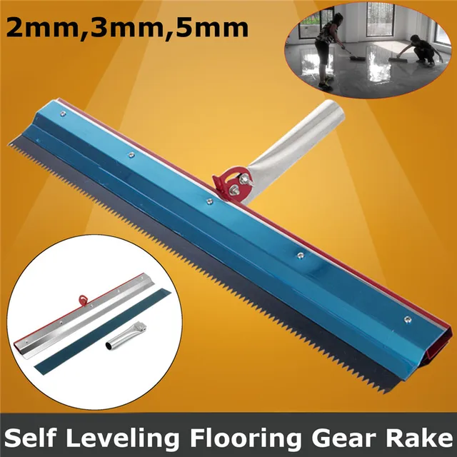56*12cm Stainless Steel Notched Squeegee Epoxy Cement Painting Coating