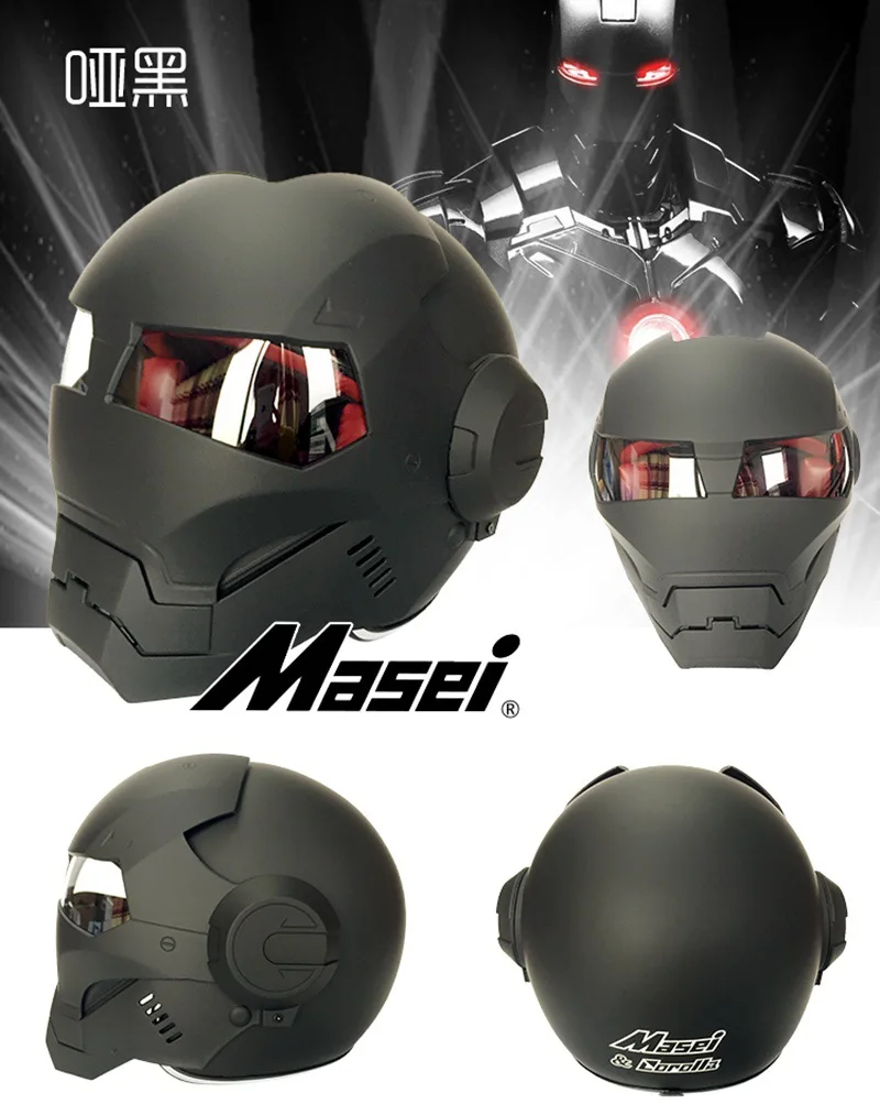 Masei 610 Ironman мотоциклетные шлемы мотоцикл Мстители Capacete гоночный Череп шлем Casco