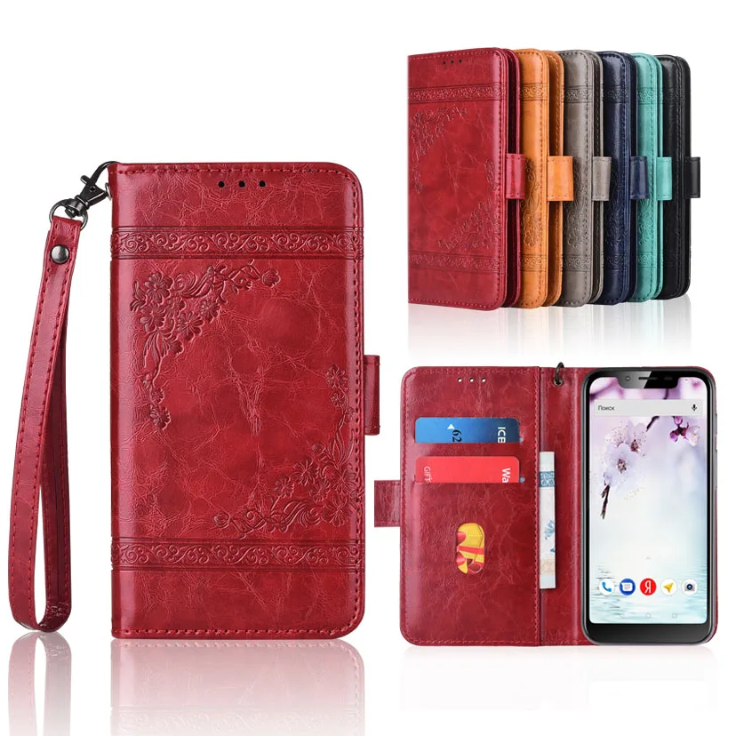 

Wallet case for Fly View Max case with Strap,100% special PU leather Patterned Floral Flip Case