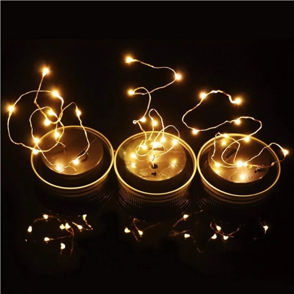 Pacote de Luz de Fadas Decoração do Jardim sem Garrafa Solar Mason Tampa Luzes Cor Mudando 3 Cores 6 Led Jar 7 solar mason jar tampa luzes cor mudando