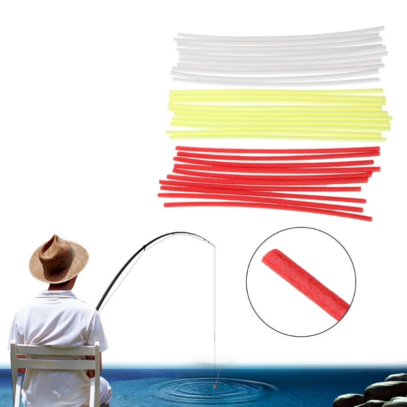 10pcs High Density Foam Cylinder With Central Hole Fishing Float DIY Making Tool 0706in