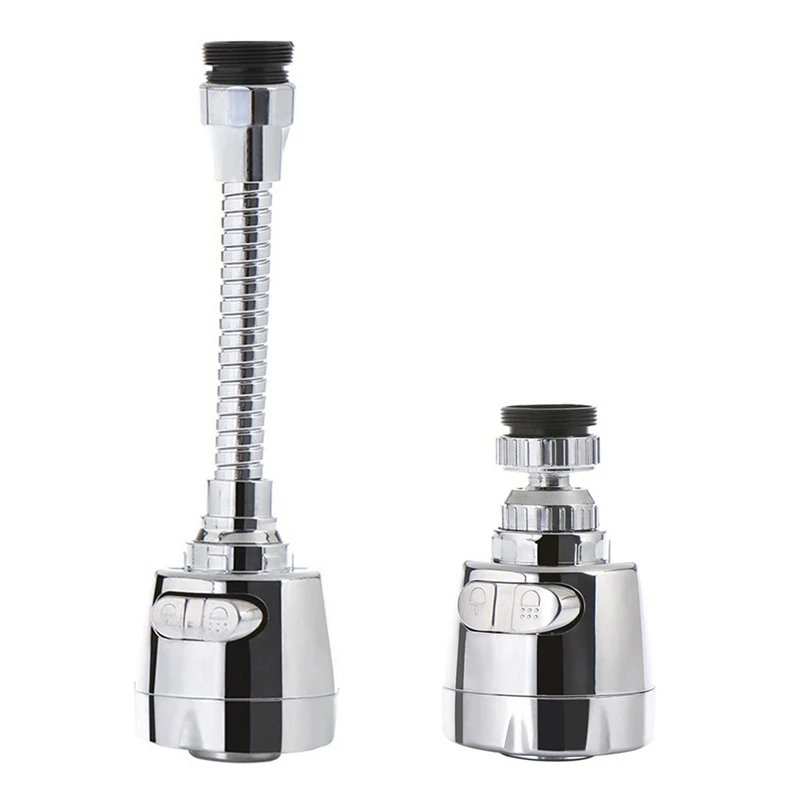 

New Flexible Tap Faucet Extender Stainless Steel 360 Rotating Aerator Faucet Filter Adapter Spray Head Kitchen Bath Accessories