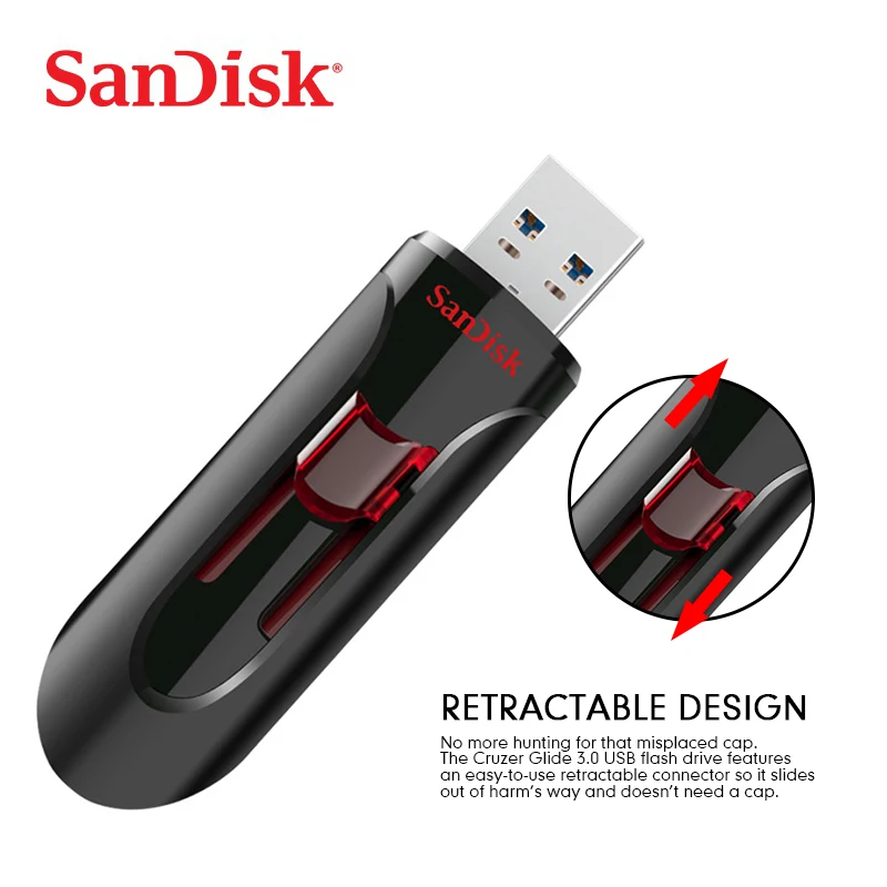 Флеш-накопители USB SanDisk, флеш-накопители, 16 ГБ, 32 ГБ, 64 ГБ, 128 ГБ, 256 ГБ, флеш-накопитель USB 3,0, флешка, флешдиск, USB ключ, u-диск для ПК