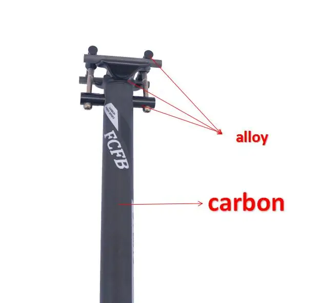 FCFB 185 г/27.2*400 мм 3 К углерода подседельный штырь серый черный подседельный велосипед дорожный горный велосипед подседельный штырь 27.2/30.8/31.6*350/400 мм