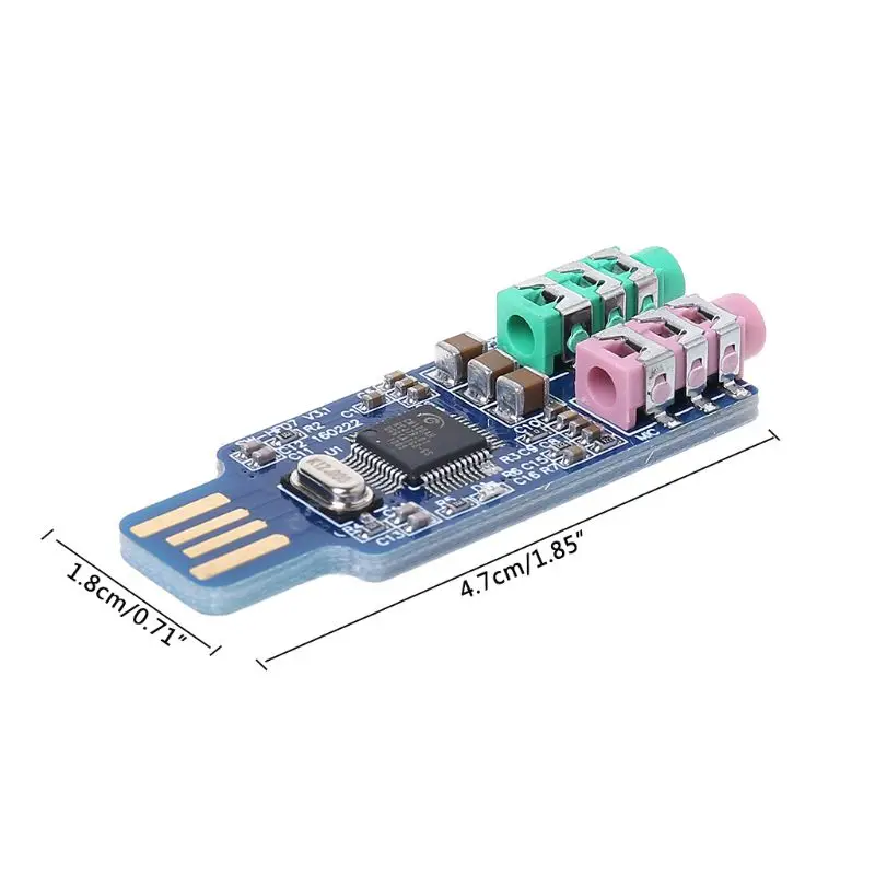 Высокое качество CM108 USB накопитель звуковая карта ноутбук внешняя звуковая карта модуль