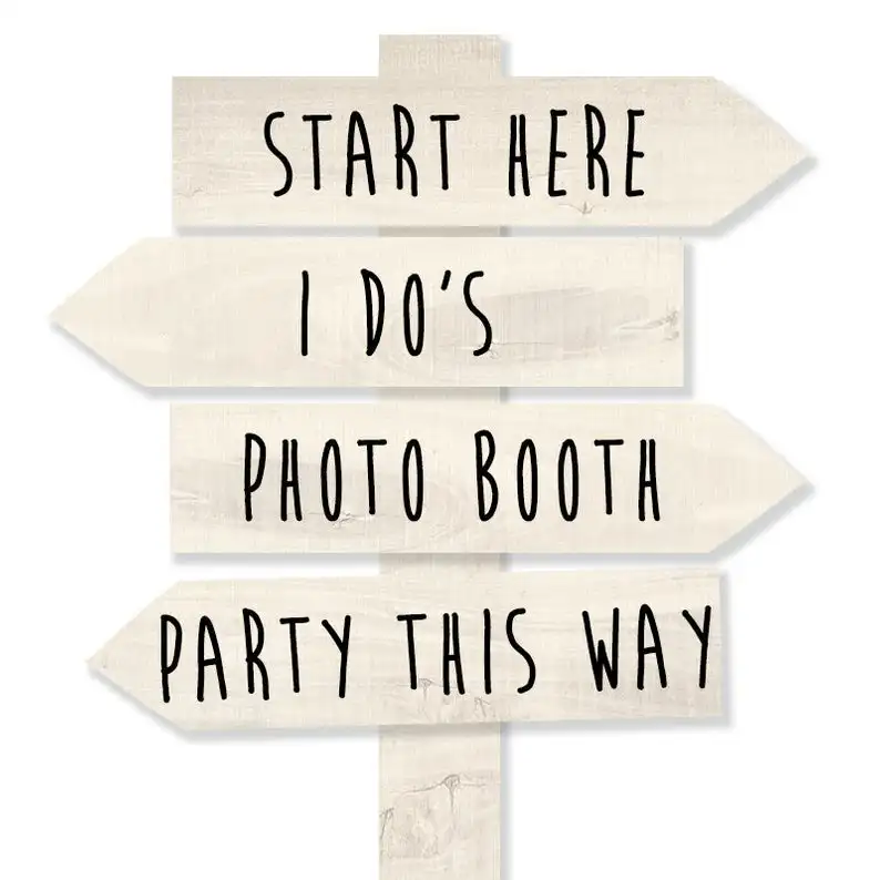 

Wedding Welcome Sign Decals Custom Texts Direction Vinyl Sticker Wedding Party Décor Photo Booth Sign Board Murals Art AZ847