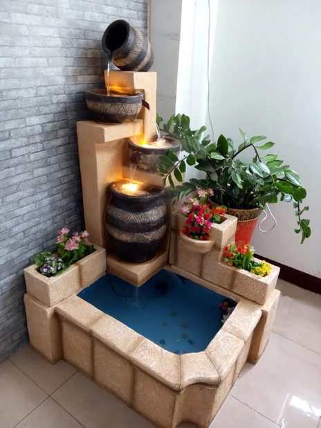 European Pond Rockery Water Fountain Features Indoor Home European Pond Rockery Water Fountain Features Indoor Home Furnishings Living Room Garden Landscape