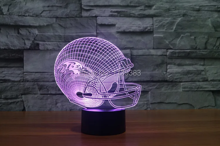

Baltimore Ravens 3D LED Night Light American Football Club Lamp USB Lighting Table Decor Bedside Nightlight by Touch control