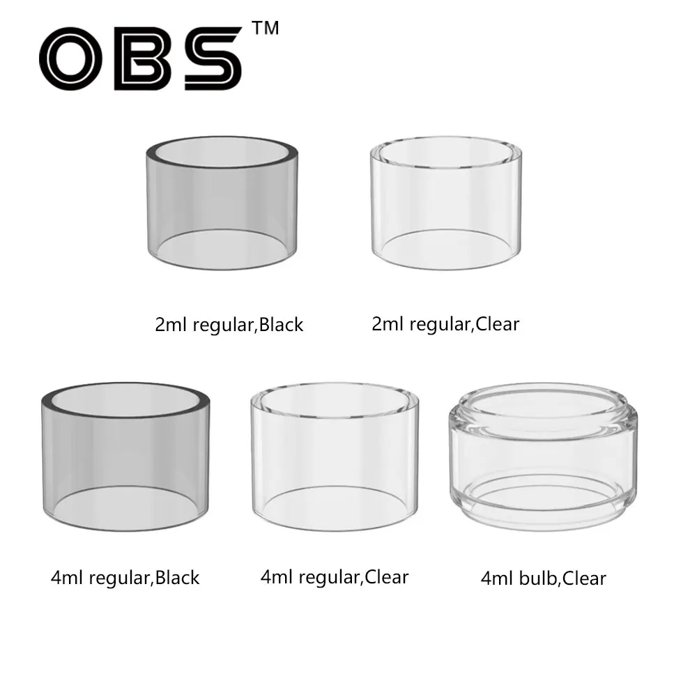 2 шт. оригинальная сменная стеклянная трубка OBS Cube мл/4 мл для комплекта