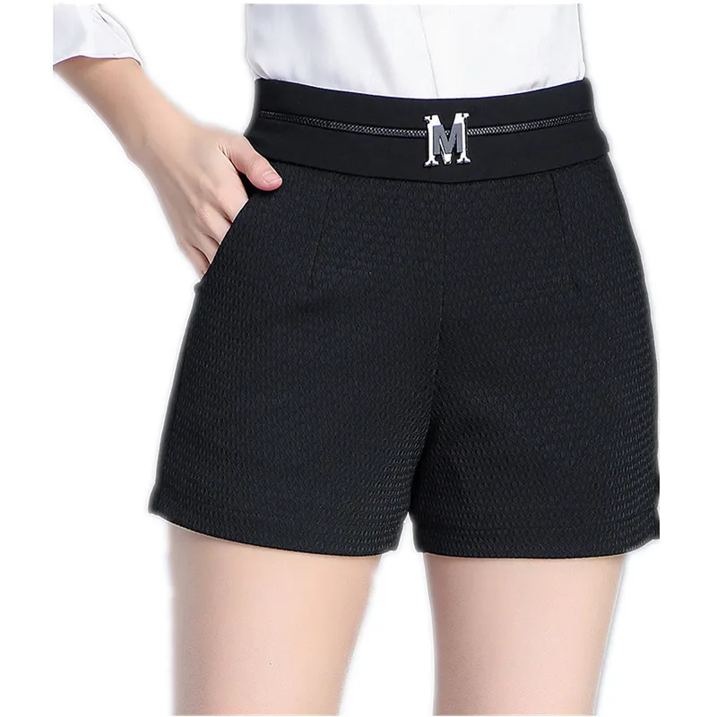 High waist shorts Women Plus size elastic Slim fit shorts 2018Spring