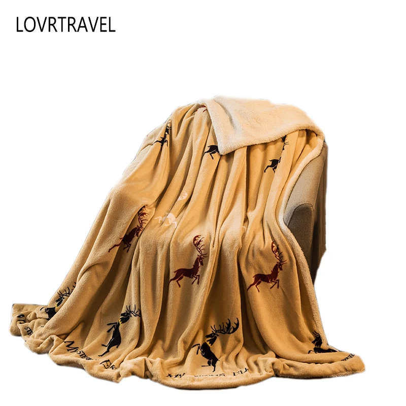 Lamm Samt Decke Tagesdecken Werfen für Bett Reisedecken Sofa Flugzeug Home Reise Dual verwendung Bettbezug Bettwäsche Warme Plaid Preise
