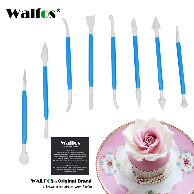 

8pcs/Lot 16 Patterns Fondant Cake Decorating Flower Sugar Craft Modelling Tools Clay Fondant Cake Decorating Tools