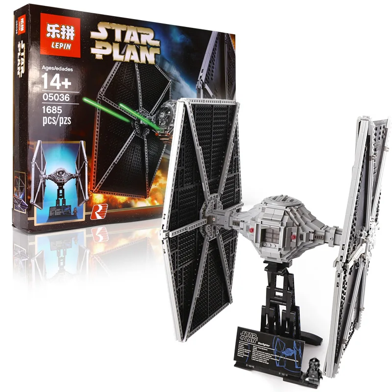 

Lepin 05036 StarWars TIE Fighter compatible with lego 75095 toys Model Building Educational Blocks Bricks Kids Birthday Gifts