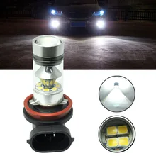 Car Light 2323 H11 100W LED 20-SMD Projector Fog Driving DRL Light Bulb SEC DXY88