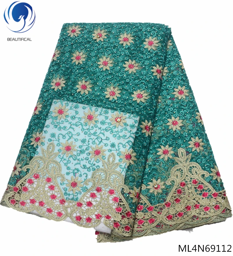 

BEAUTIFICAL rhinestones french fabric tulle lace african party 2019 french net tulle fabric embroidery lace ML4N691