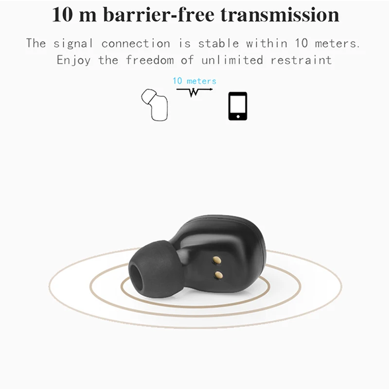 VTIN Wireless Bluetooth Earphone TWS Bluetooth 5.0 Earbuds HiFi 3D Stereo Sound Headphones Button Control For iPhone xiaomi HTC  (4)
