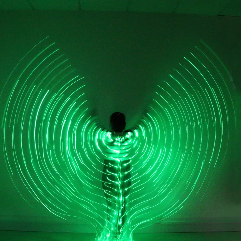 Belly Dance LED Isis Wings Colorful Popular Stage Performance Props Belly Dancing Wings Props With Stick Belly Dancing Accessory