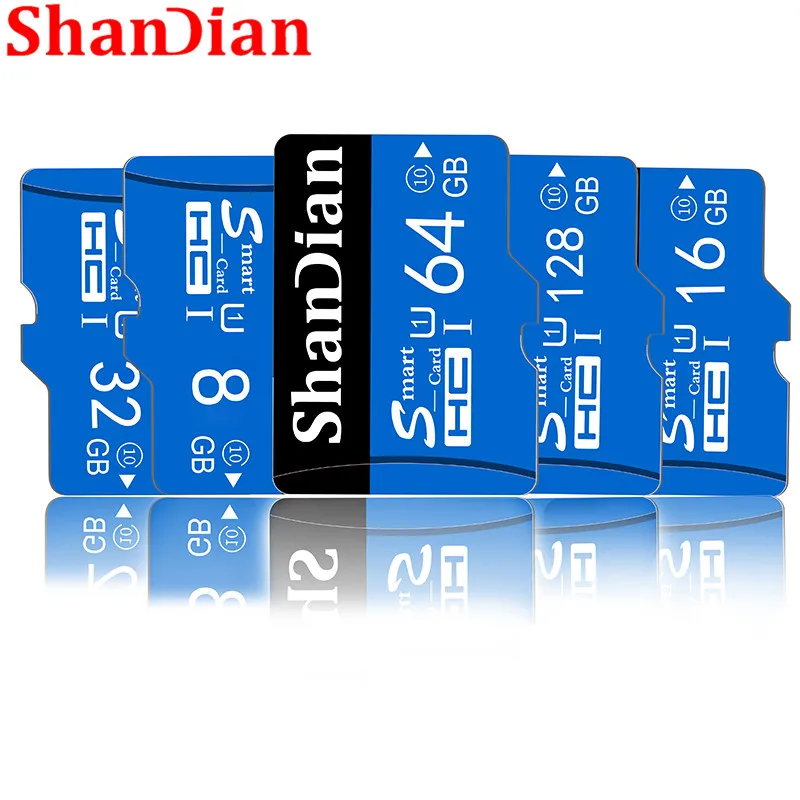 SHANDIAN реальная емкость карты памяти 8 ГБ/16 ГБ/32 ГБ/64 Гб/128 Гб класс 10 Micro SD карта