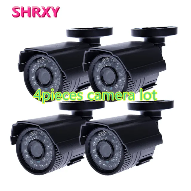 HD 4pieces CCTV Camera 700TVL IR Cut Filter 24 Hour Day/Night Vision Video Outdoor Waterproof IR