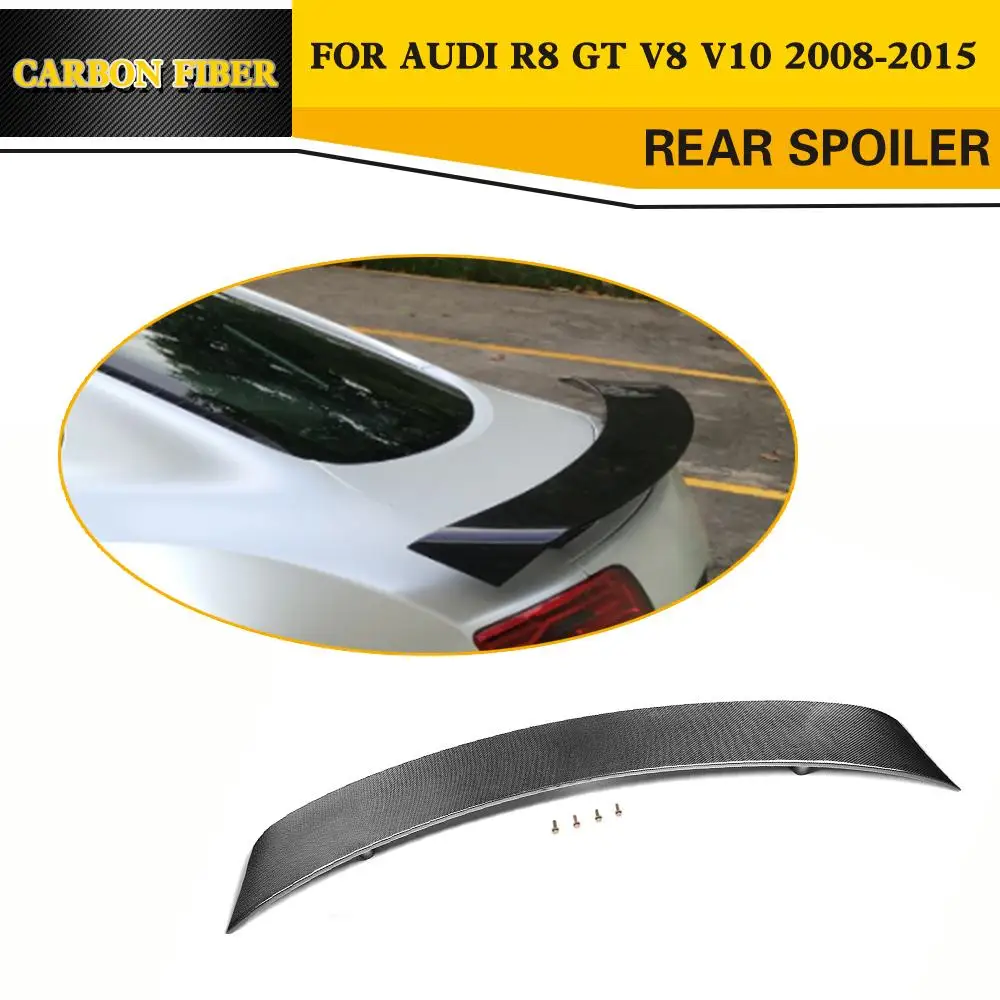 

Carbon Fiber Auto Rear Racing Trunk Spoiler Rative Wing Car Styling for Audi R8 V8 V10 2008-2015