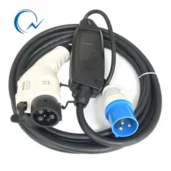 16A J1772 EVSE автомобильное зарядное устройство синий CEE с 5 м кабелем Duosida тип 1 16A с Буле CEE Уровень 1 электрический автомобиль зарядка Nissan Leaf