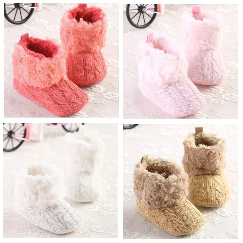 Wonbo детская обувь младенцы вязание крючком флисовые сапоги для маленьких девочек и мальчиков шерстяные зимние сапоги обувь для кроватки